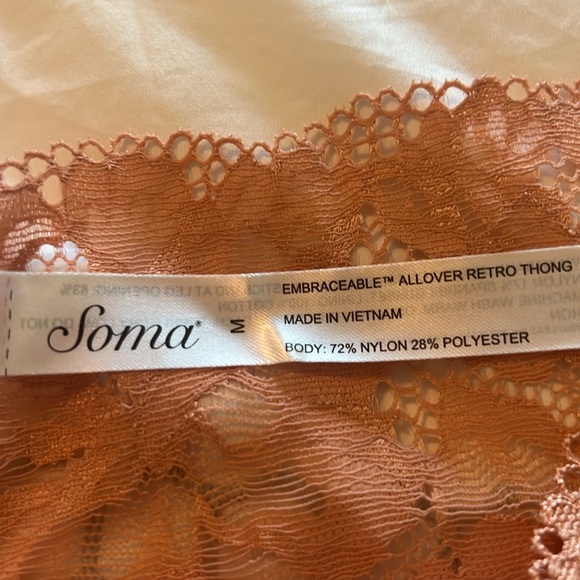 Soma bra and thong set. Dusty rose. 34D and medium. Bra is NWT, thong is NWOT - Picture 3 of 5